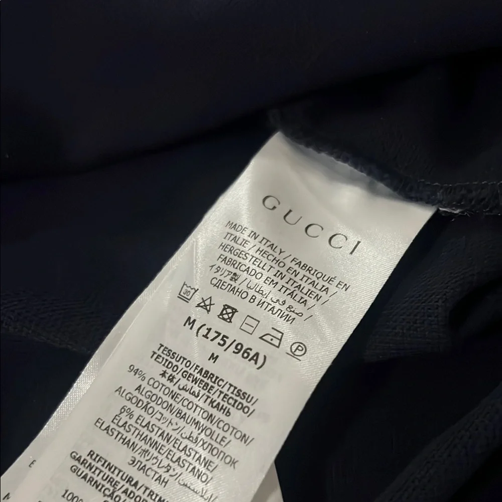 Men’s Gucci Blue and Green Polo Shirt Classic Design - Picture 5 of 5